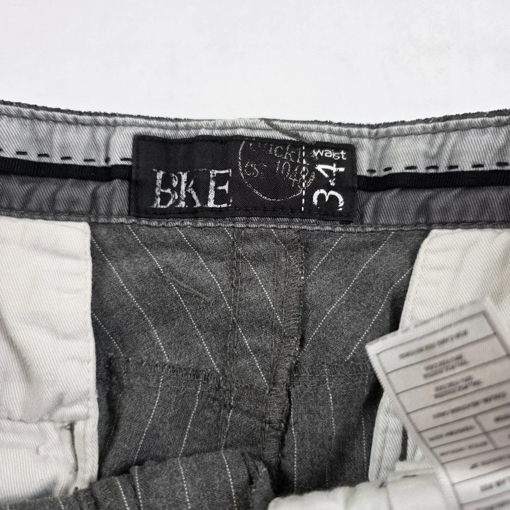 BKE Carlisle Pinstripe Shorts Mens 34 Heather Grey Regular Fit Casual 26581AM